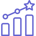 A symbolic depiction of a graph consisting of three pillars